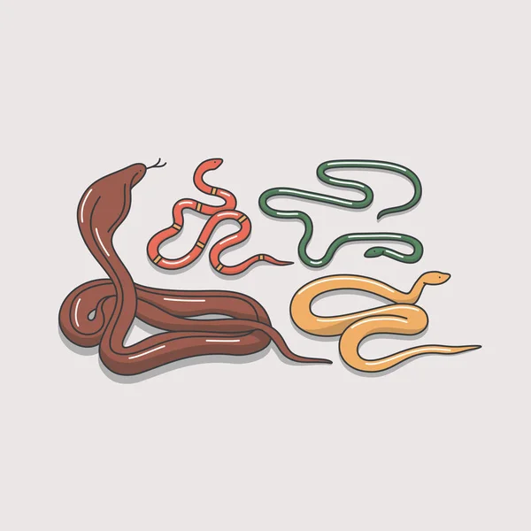 Serpientes banner simple — Vector de stock