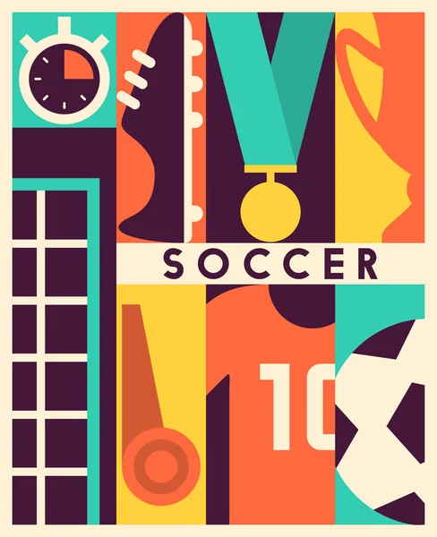 Futbol retro tarzı afiş