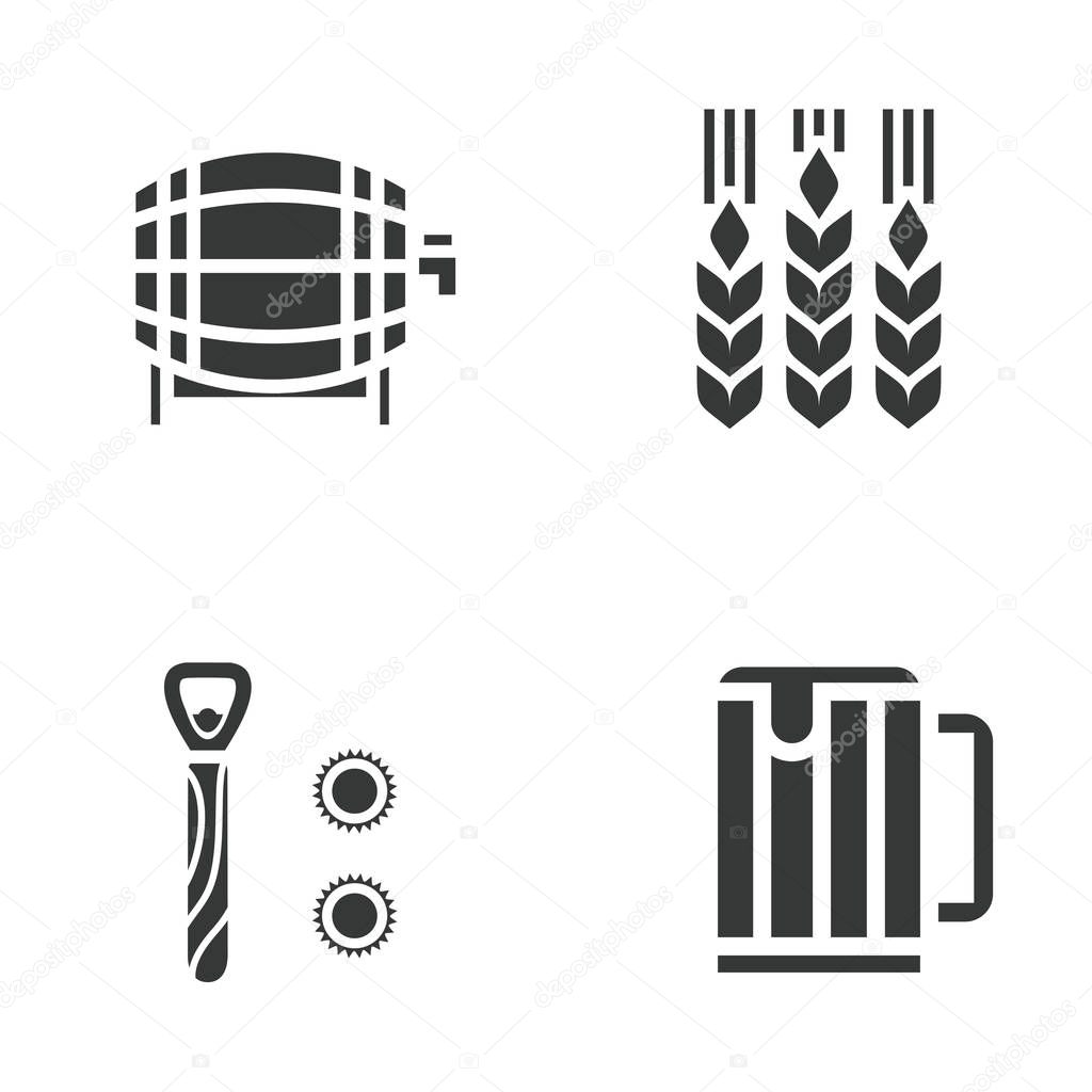 Icon set with beer
