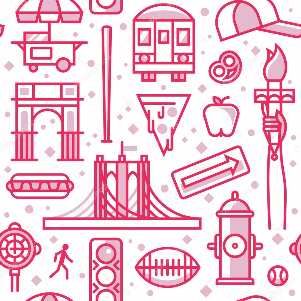 new york seamless pattern