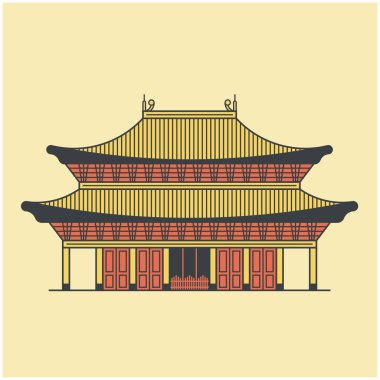 Asya geleneksel Tapınağı kutsal kişilerin resmi