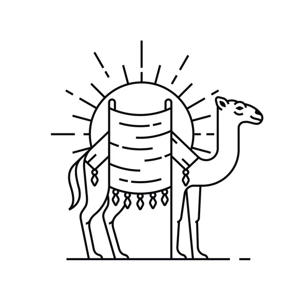 Ícone simples de camelo — Vetor de Stock