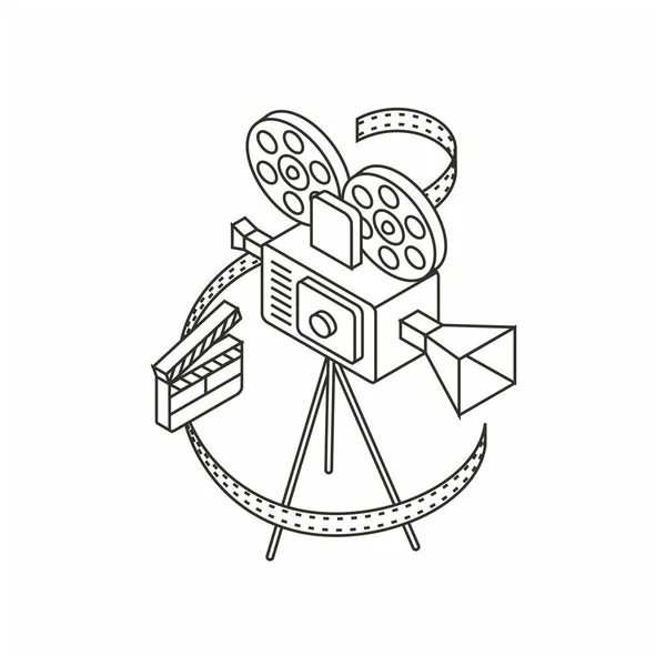 Ikona kamery Cinema — Stockový vektor