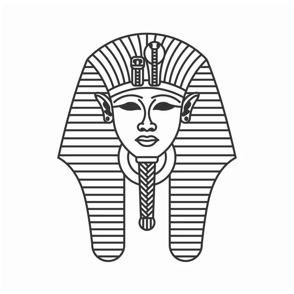 Ícone de máscara de enterro Tutankhamun — Vetor de Stock