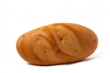 küçük topuz somun ekmek beyaz arka plan üzerinde izole