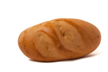 küçük topuz somun ekmek beyaz arka plan üzerinde izole