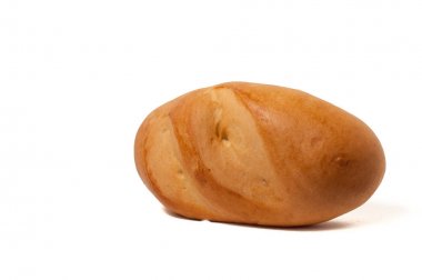 küçük topuz somun ekmek beyaz arka plan üzerinde izole