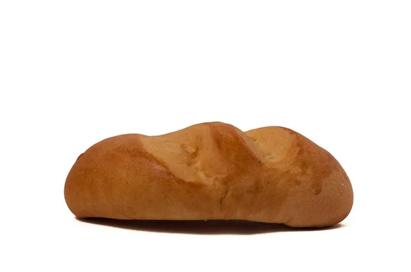 Kis zsemle vekni kenyeret elszigetelt fehér background — Stock Fotó
