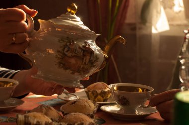 yaban mersini ile lezzetli waffle