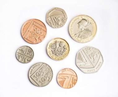 İngiltere'de para, tam aralığı İngiliz Lirası para Merkezi ile madeni paralar