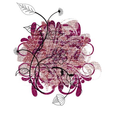 Sevgililer günü kartpostal oluşturmak için dekoratif unsur. Ayrıca, bu resimde scrapbooking için harikadır. Mor renkli ve dekoratif taşlarla öğeleri çiçek süsleme.