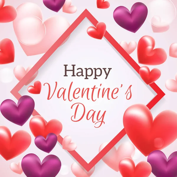 Valentines Day background. Vector sale banner with hearts. Template for wedding, marriage, bridal, birthday,