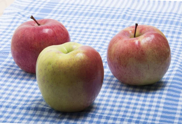 Três maçãs maduras — Fotografia de Stock