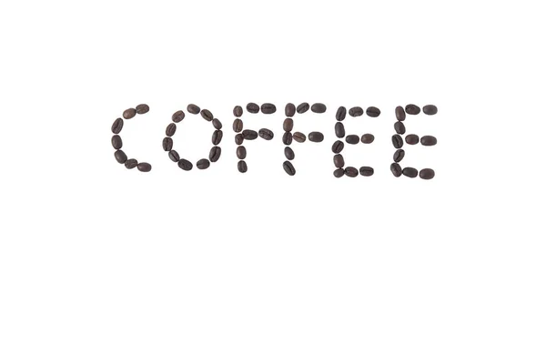 Briefe aus Kaffeebohnen — Stockfoto