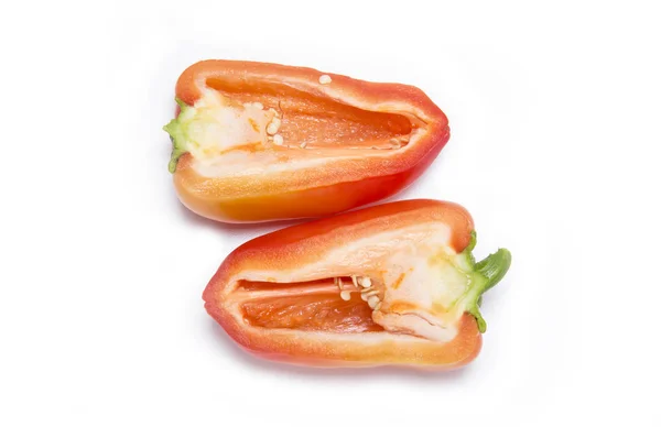 Duas metades de pimenta doce — Fotografia de Stock
