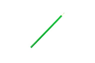 Beyaz arkaplanda izole edilmiş renkli yeşil kalem.