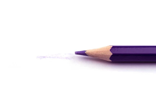 Violet potlood tekentest op wit papier. — Stockfoto