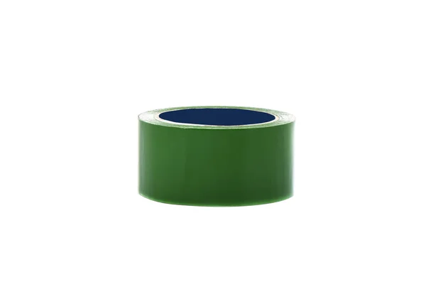 A roll of green duct tape isolated on a white background. — Stockfoto