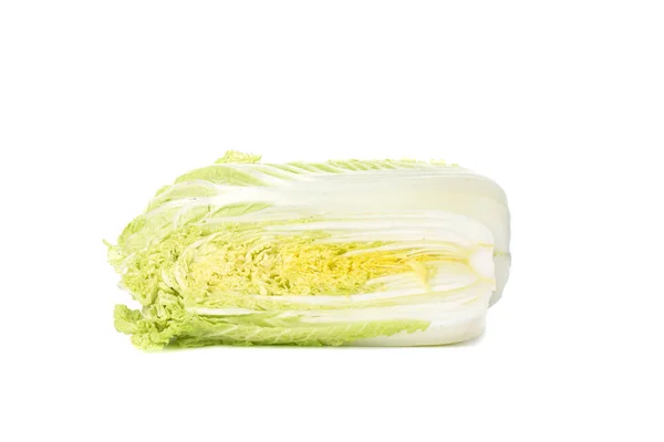 Halved Chinese cabbage or petsai isolated on a white background. — Stock Photo, Image