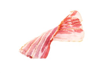 Beyaz arka planda izole edilmiş pastırma pastırmaları..