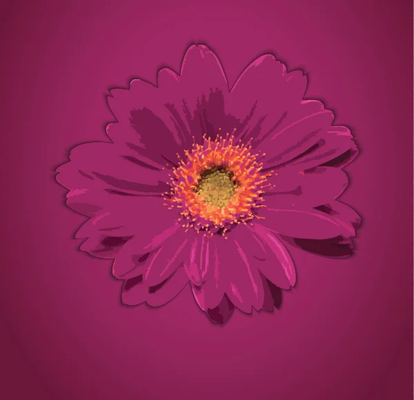 花盛开紫色背景贺卡光栅 — 图库照片