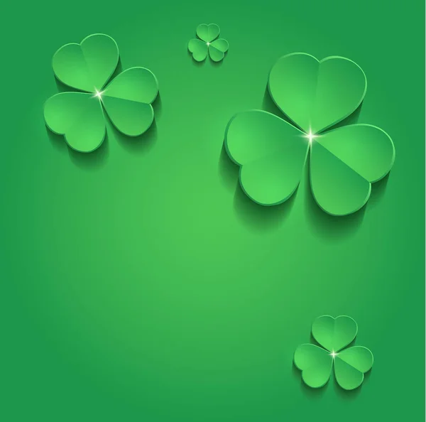 St.Patrick's Day shamrock text greeting card raster — Stock Photo, Image