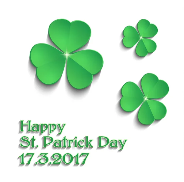 St.Patrick's Day shamrock green vector — Stock Vector