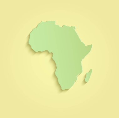 Sarı yeşil raster harita Afrika