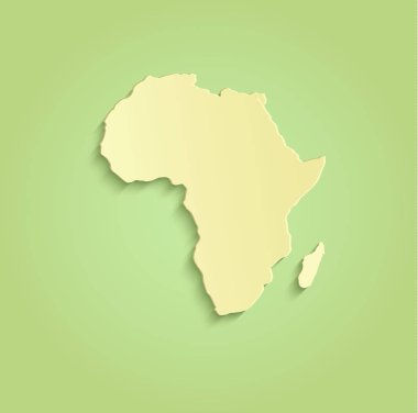 Yeşil Sarı raster harita Afrika