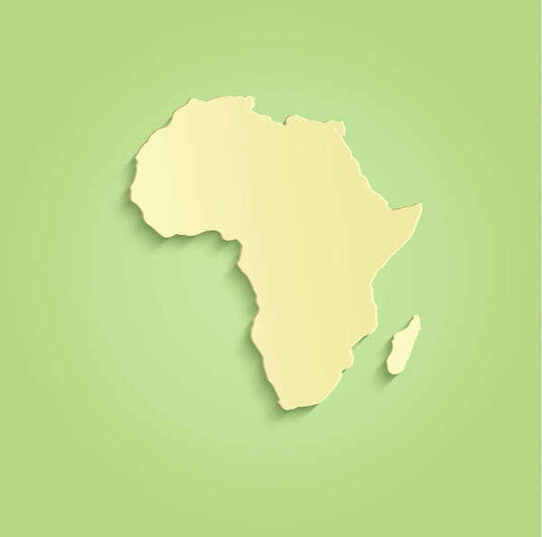 Africa map green yellow raster
