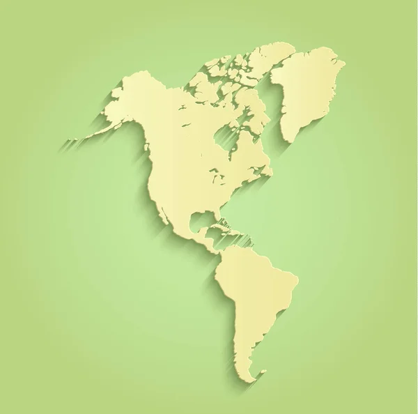 Mapa Ameryki zielony żółty rastrowych — Zdjęcie stockowe