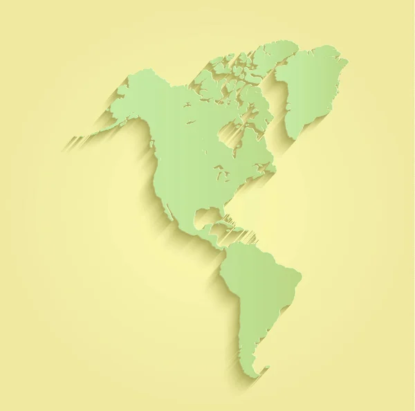 Ameryce mapy rastrowe zielony żółty — Zdjęcie stockowe