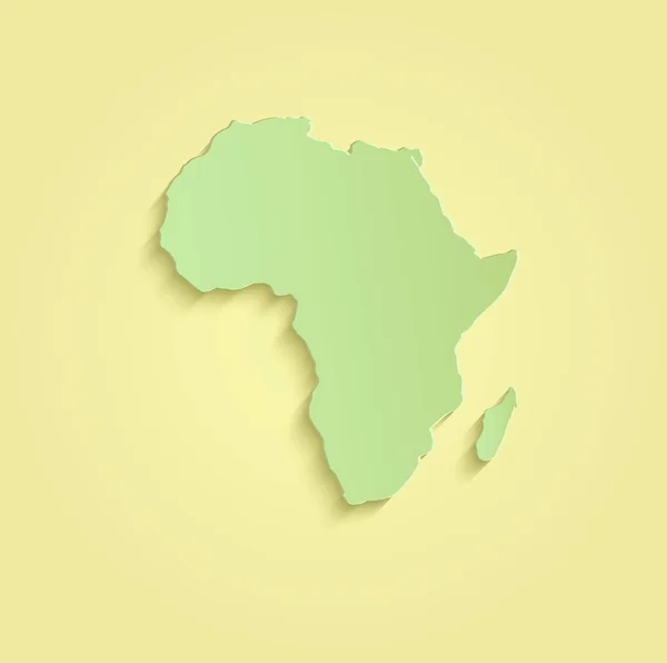 アフリカ マップ黄色緑ラスター — ストック写真