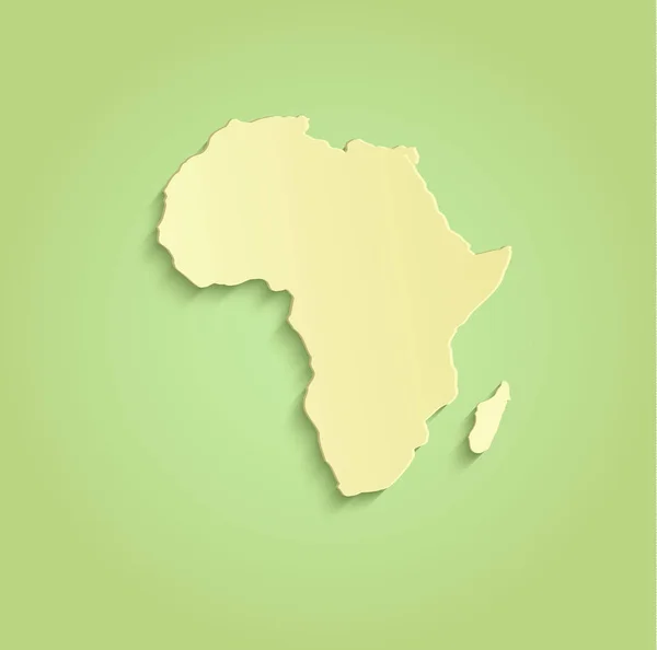 アフリカ マップ緑黄色ラスター — ストック写真
