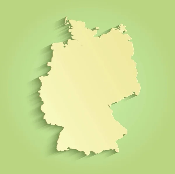 Zelená žlutá rastrová mapa Německo — Stock fotografie