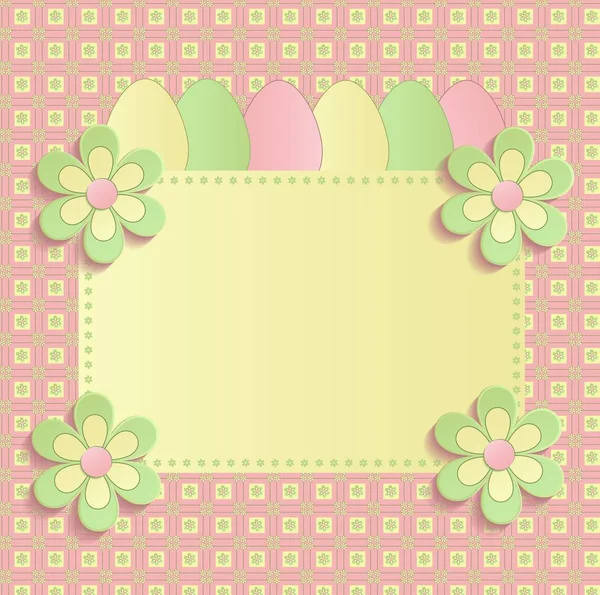 Happy easter flowers eeg spring 3D pink raster — Stock Photo, Image