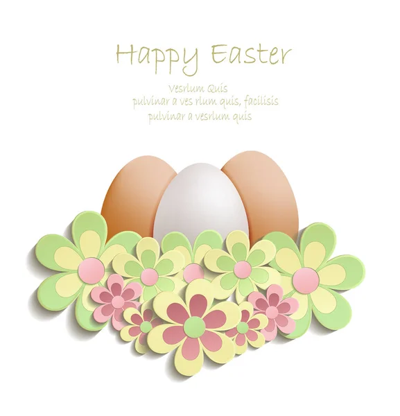 Easter Egg flowers vector — Stock Vector