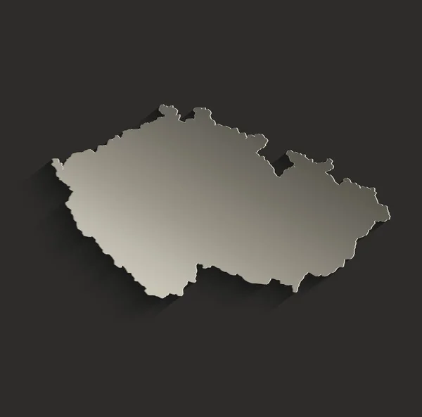 Tjeckien karta disposition kort blank svart raster — Stockfoto
