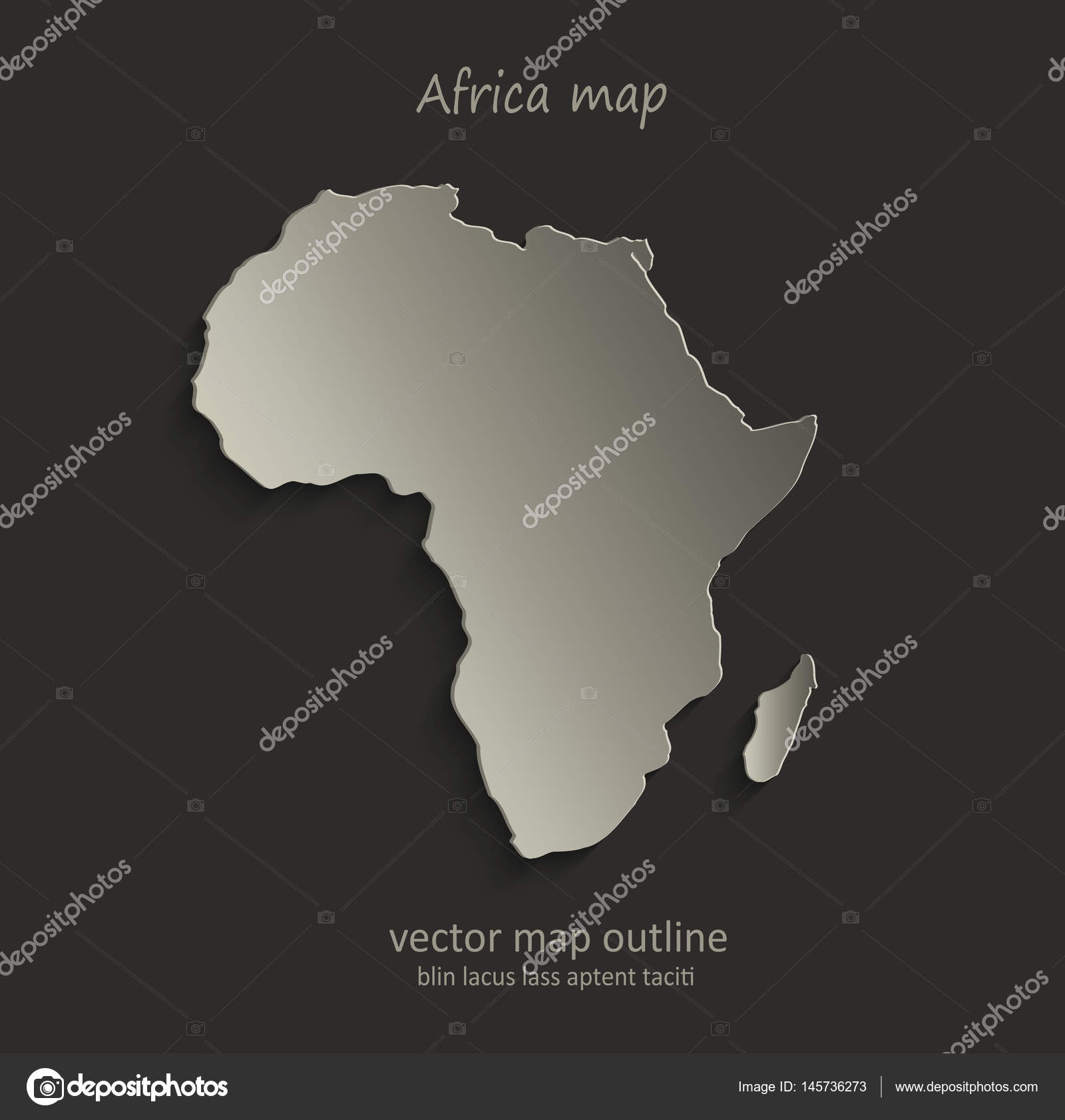 africa map outline card blank black vector stock vector mondi h map africa blank