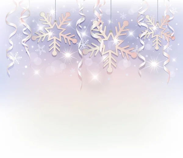 Christmas star flake ball white color raster greeting card template background — Stock Photo, Image