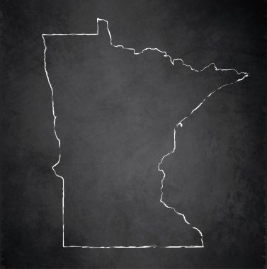 Minnesota harita blackboard kara tahta raster