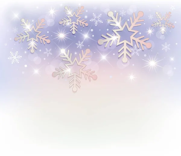 Weihnachten Schneeflocke Sternenraster Frohe Weihnachten Grußkarte — Stockfoto