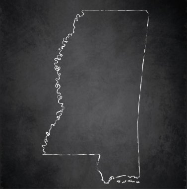 Mississippi harita blackboard kara tahta raster
