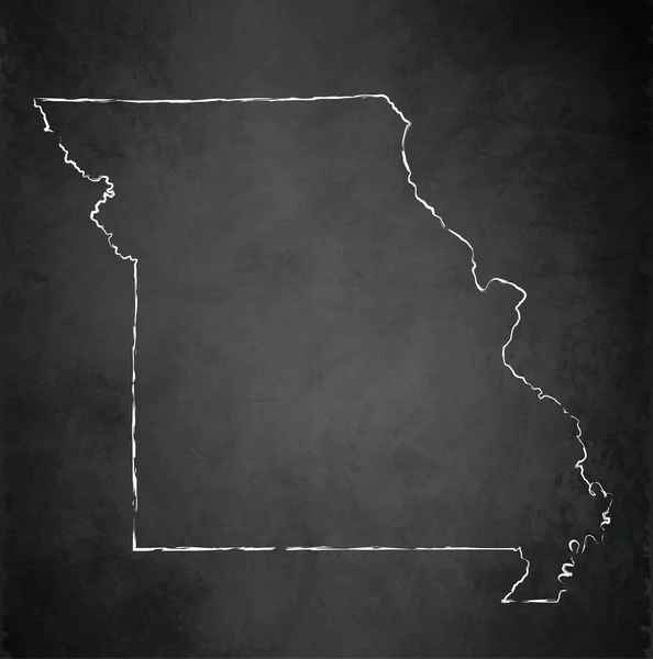 Mapa Missouri Pizarra Pizarra Raster —  Fotos de Stock