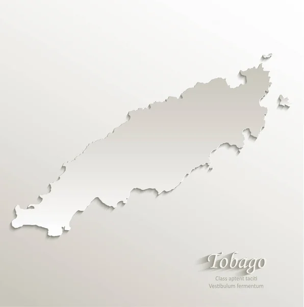Mapa Tobago Papel Tarjeta Caribeña Vector Natural — Archivo Imágenes Vectoriales