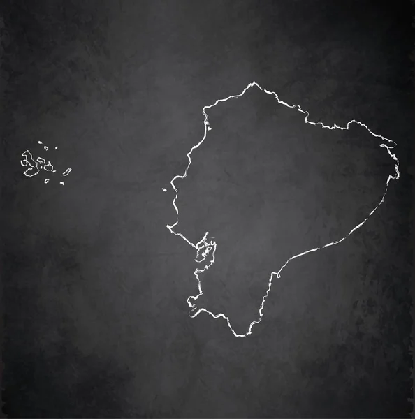 Ecuador Map Blackboard Chalkboard Raster — Stock Photo, Image