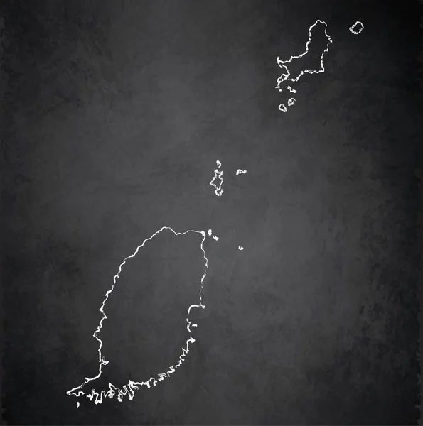 Grenada Map Blackboard Chalkboard Raster — Stock Photo, Image