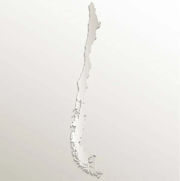 智利地图卡纸3D 自然光栅 — 图库照片