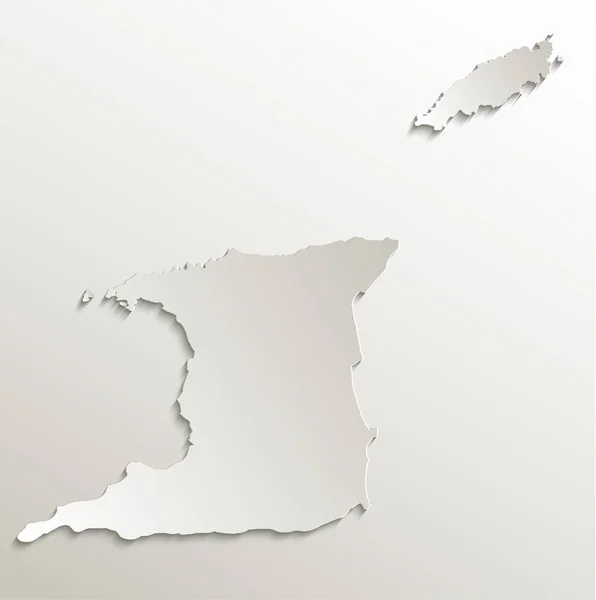 Trinidad Tobago Map Caribbean Card Paper Natural Raster — Stock Photo, Image