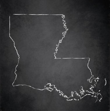 Louisiana harita blackboard kara tahta raster